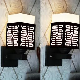 Gojeeva Brown Wood Square Wall Lamps-picture-48