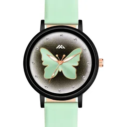 VIRAKTI Women Embellished Brass Dial & Leather Straps Analogue Watch G-13-GREEN-25-picture-40
