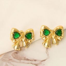 VOGUE PANASH Silver-Plated Artificial Stones Studded Contemporary Drop Earrings-23