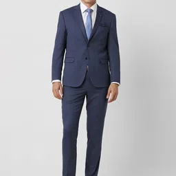 Van Heusen Men Self Designed Slim-Fit Single-Breasted Two-Piece Suit-image-70