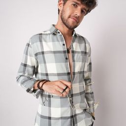 VASTRADO Classic Checked Slim Fit Cotton Casual Shirt-picture-28