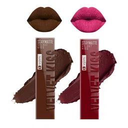 krayons Set Of 2 Velvet Kiss Liquid Lipstick -3.5ml Each - Dark Chocolate 07-Wow Maroon 09-image-5