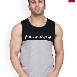 SLOWLORIS Pack of 2 Printed Sleeveless Bio-Wash Combed Cotton Gym Innerwear Vests-picture-42
