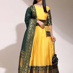 Fabcartz Semi-Stitched Lehenga & Unstitched Blouse With Dupatta-picture-3