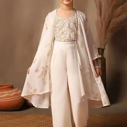 BAESD Girls Embroidered Regular Top with Palazzos-picture-24