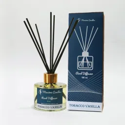 Tobacco Vanilla Reed Diffuser with 8 Fiber Reed Sticks | Room Air Freshener Diffuser Set-image-57