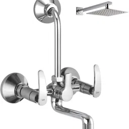 ZAP Series High Grade 100% Brass Wall Mixer with Overhead Shower, Bath & Shower Systems Rainfall-image-6
