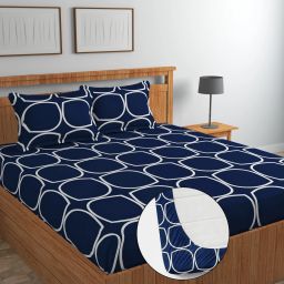 250 TC Microfiber Double Floral Fitted (Elastic) Bedsheet-image-53