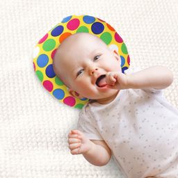 Babyhug Cotton Baby Pillow Polka Dot Print - Yellow-image-97