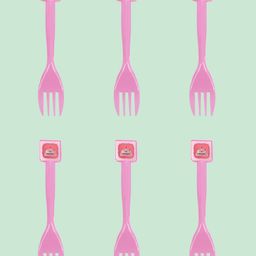 Funcart Sweet At One Princess Theme Forks Pink - Pack of 6-6