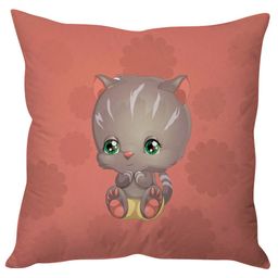 Stybuzz Cute Kitten Cushion Cover - Red-24