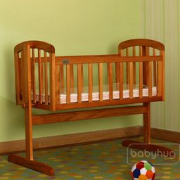 Babyhug Joy Cradle - Natural & Babyhug Mattress-25
