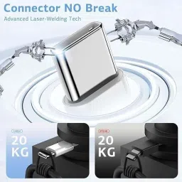HOMEMO Type C 6 A 1 m Copper 60W iPhone 16 15 Charger Cord Long Type C to C Cable Fast Charging image 2