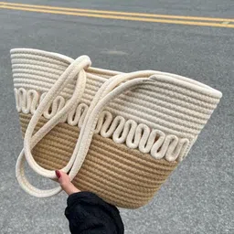 Bajo's Self Designed Structured Jute Shoulder Bag image 5