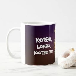 "kkr korbo lodbo jeetbo re " quote White Ceramic with Handle-Perfect Gift to Anyone On Any Occasion | Coffee & Tea Cup | Pack of 1 Ceramic Coffee Mug-image-82