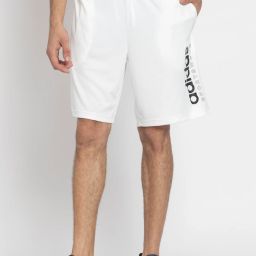 Printed Men White Sports Shorts-image-5