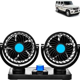 Car Fan 12V 360 Degree Rotatable Dual Head Auto Cooling Air Fan for Bolero Car Interior Fan-image-91