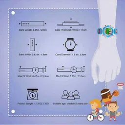 V2A Unisex Kids Blue Patterned Dial & Blue Straps Digital Multi Function Watch image 2