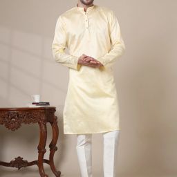 Men Cotton Silk Kurta Pyjama Set-image-101