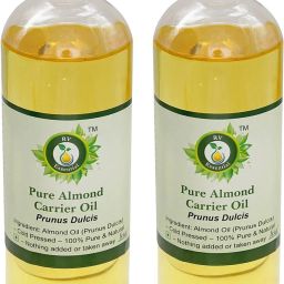 Pure Almond Carrier Oil (100ml+100ml) Pack of Two- Prunus Dulcis (100% Pure and Natural Cold Pressed)-image-22