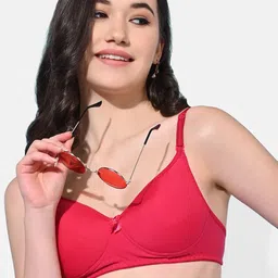 FIMS Pack Of 3 Full Coverage Lightly Padded Non-Wired Everyday Bra With All Day Comfort image 5