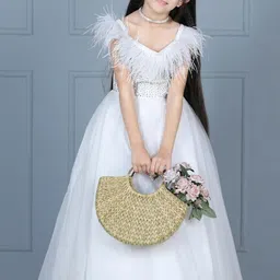 THE LITTLE CELEBS Net Maxi Dress image 3