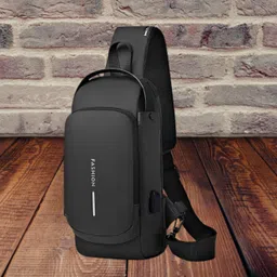 shreeshayamtrader Random Colour Slim Corssbody Sling Chest Backpack Men's Shoulder Bag Small Travel Bag - Small-picture-37