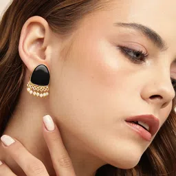Anouk Gold-Plated Beaded Contemporary Stud Earrings-31