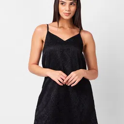 IZEL Lace Women Shoulder Straps A-Line Mini Dress-image-43