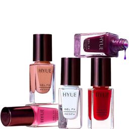 HYUE Set Of 5 Gel Fx Nail Paint- 8 ml Each- Alabaster- Pink Lemonade- Mulberry-image-63