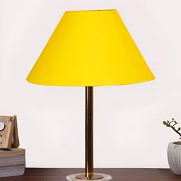Aura Yellow Metal Frustum Shaped Table Lamp-image-83