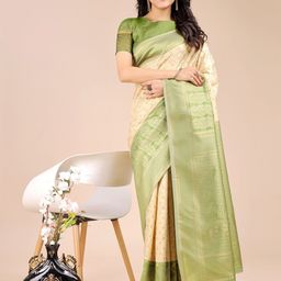 KALINI Ethnic Motifs Woven Design Banarasi Saree-picture-4