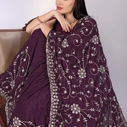 HERE&NOW Embellished Embroidered Saree-picture-54