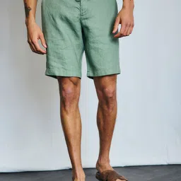 Bruun & Stengade Men Solid Mid-Rise Shorts-picture-45