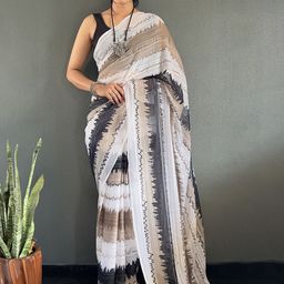 HERE&NOW Tie and Dye Saree-picture-57