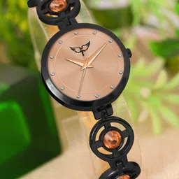 WHITE BIRD Women Brass Dial & Bracelet Style Straps Analogue Watch H-5084 Black-picture-34