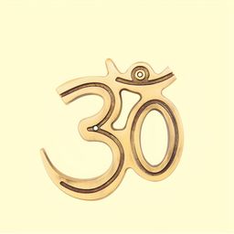 PLUS POINT Yellow & Brown Textured Om Spiritual Wall Decor-64