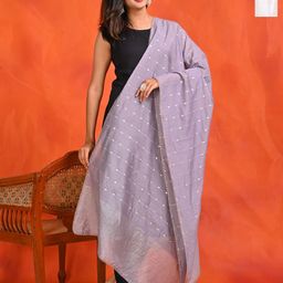 HELLA FASHIONS Pack Of 2 Geometric Woven Design Chanderi Dupatta-picture-40