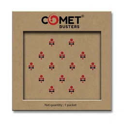 Comet Busters Traditional Designer Bindi - Red & Black-77