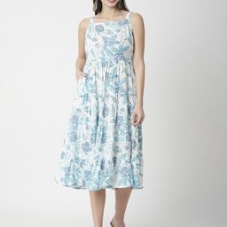 R&B Floral Print Midi Empire Dress-picture-43