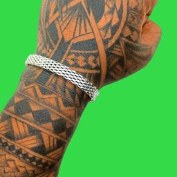 Dynamic Retail Global Men Silver-Toned Stainless Steel Handcrafted Link Ethnic Bracelet-image-43