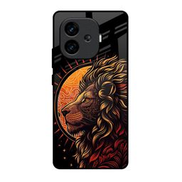 QRIOH Unisex iQOO Neo 10R 5G Quirky Animated Lion Shockproof Glass Back Case-picture-15