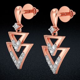 Joyalukkas Women 18KT Rose Gold Earrings Diamond-image-83