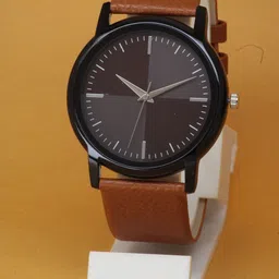 VIRAKTI Women Brass Dial & Leather Straps Analogue Watch G-12-BROWN-V.Y-image-25