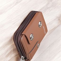 WATCHSTAR Men Zip Detail Leather Card Holder-40