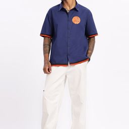 Eszett Spread Collar Cotton Oversized Casual Shirt-image-31