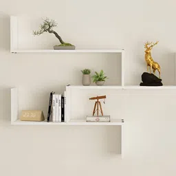 SIVOM White Multipurpose Modular Wall Shelves-42
