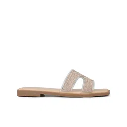 Inc 5 Women Western - Embellished Open Toe Flats image 4