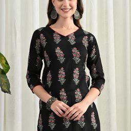 Glory Silk Women Black Kurta-image-81