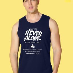 WOOSTRO Pack Of 2 Printed Combed Cotton Gym Vests VWS26(ENJOY YELLOW)(ALONE NAVY)-image-91